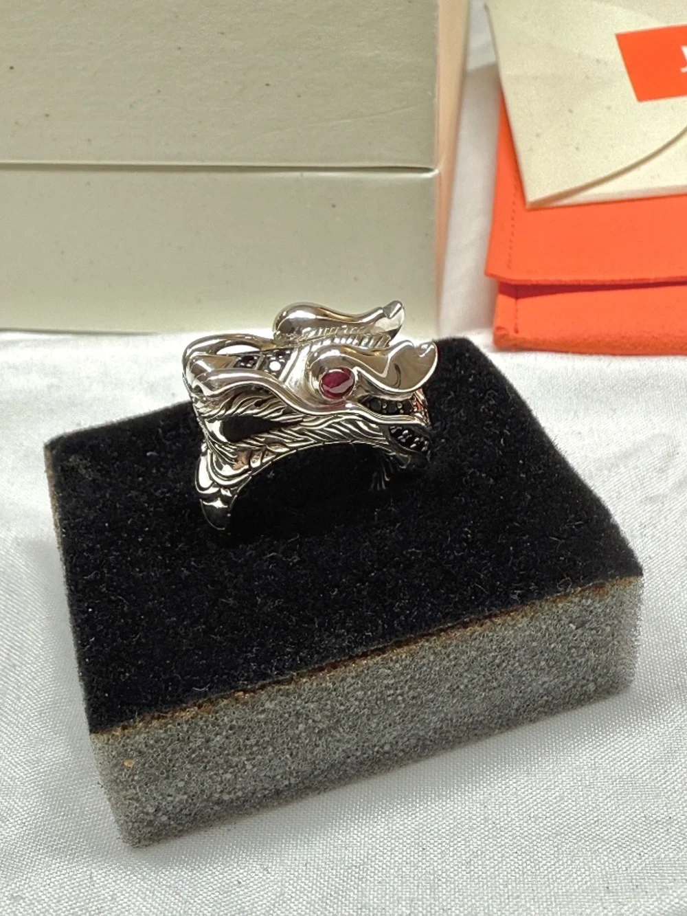 Authentic John Hardy Dragon ring size 7 sterling silver